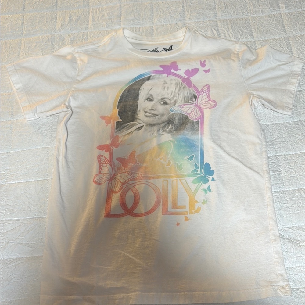 Dolly Parton White Graphic T-Shirt